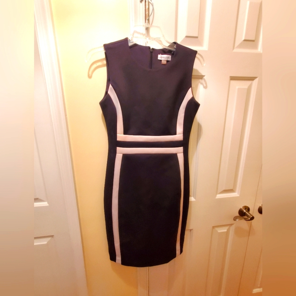 Black and White Scuba Shift Dress